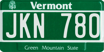 VT license plate JKN780