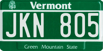VT license plate JKN805