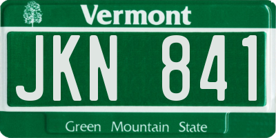 VT license plate JKN841