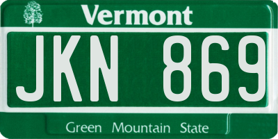 VT license plate JKN869
