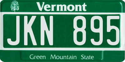 VT license plate JKN895