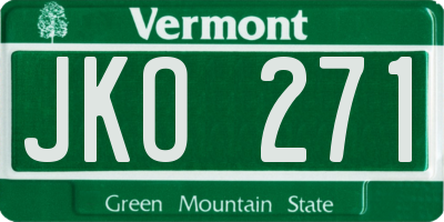VT license plate JKO271