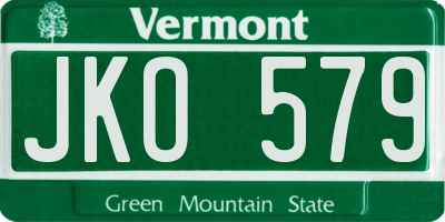 VT license plate JKO579