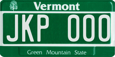 VT license plate JKP000