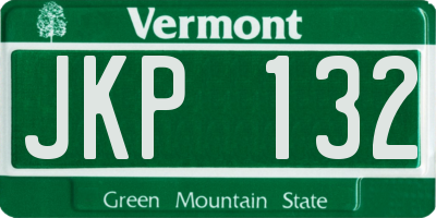 VT license plate JKP132