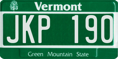 VT license plate JKP190
