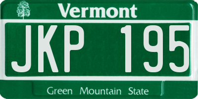 VT license plate JKP195