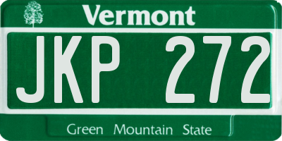 VT license plate JKP272