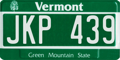 VT license plate JKP439