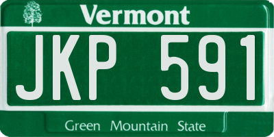VT license plate JKP591