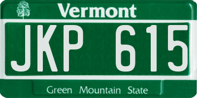 VT license plate JKP615
