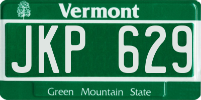 VT license plate JKP629