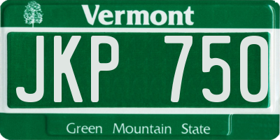 VT license plate JKP750