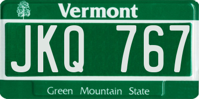 VT license plate JKQ767