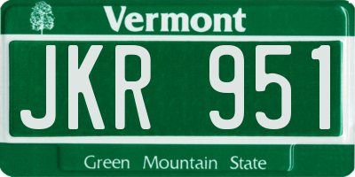 VT license plate JKR951