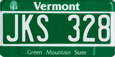 VT license plate JKS328