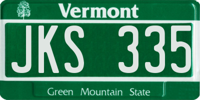 VT license plate JKS335
