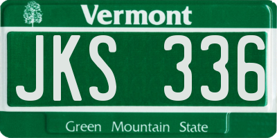 VT license plate JKS336