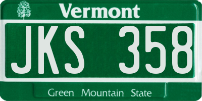 VT license plate JKS358