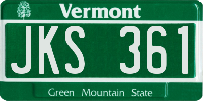 VT license plate JKS361