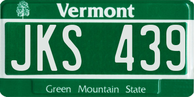 VT license plate JKS439