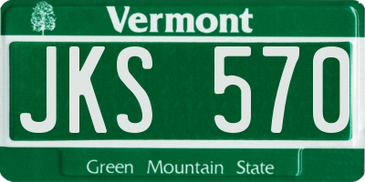 VT license plate JKS570