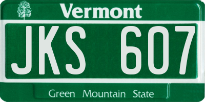 VT license plate JKS607