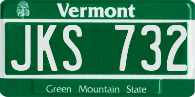 VT license plate JKS732