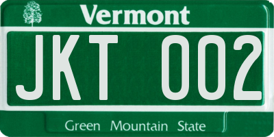 VT license plate JKT002