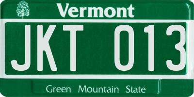 VT license plate JKT013
