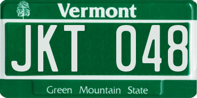 VT license plate JKT048