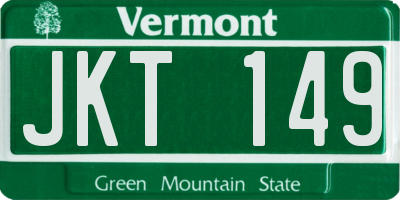 VT license plate JKT149