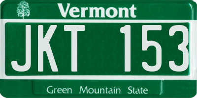VT license plate JKT153