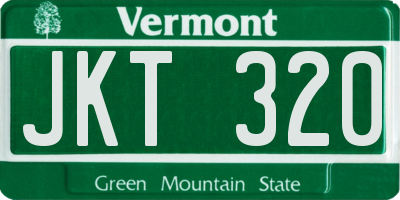 VT license plate JKT320