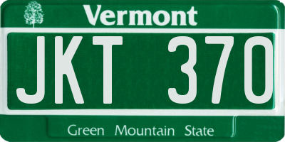 VT license plate JKT370