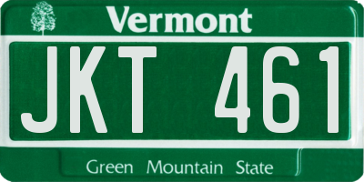 VT license plate JKT461