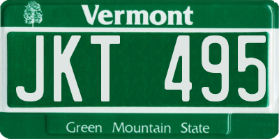 VT license plate JKT495