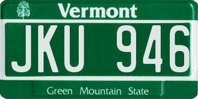 VT license plate JKU946