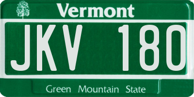 VT license plate JKV180