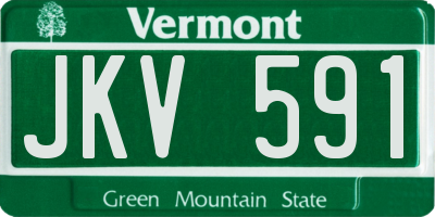 VT license plate JKV591