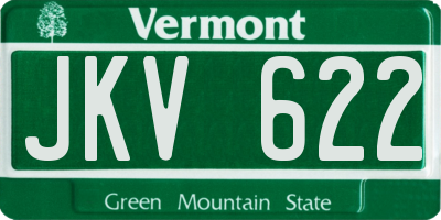 VT license plate JKV622