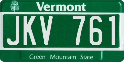 VT license plate JKV761