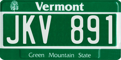 VT license plate JKV891