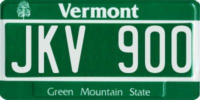 VT license plate JKV900