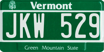 VT license plate JKW529
