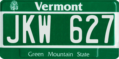 VT license plate JKW627