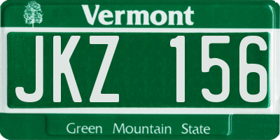 VT license plate JKZ156