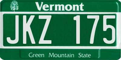 VT license plate JKZ175