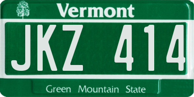 VT license plate JKZ414