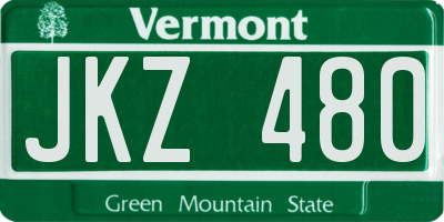 VT license plate JKZ480